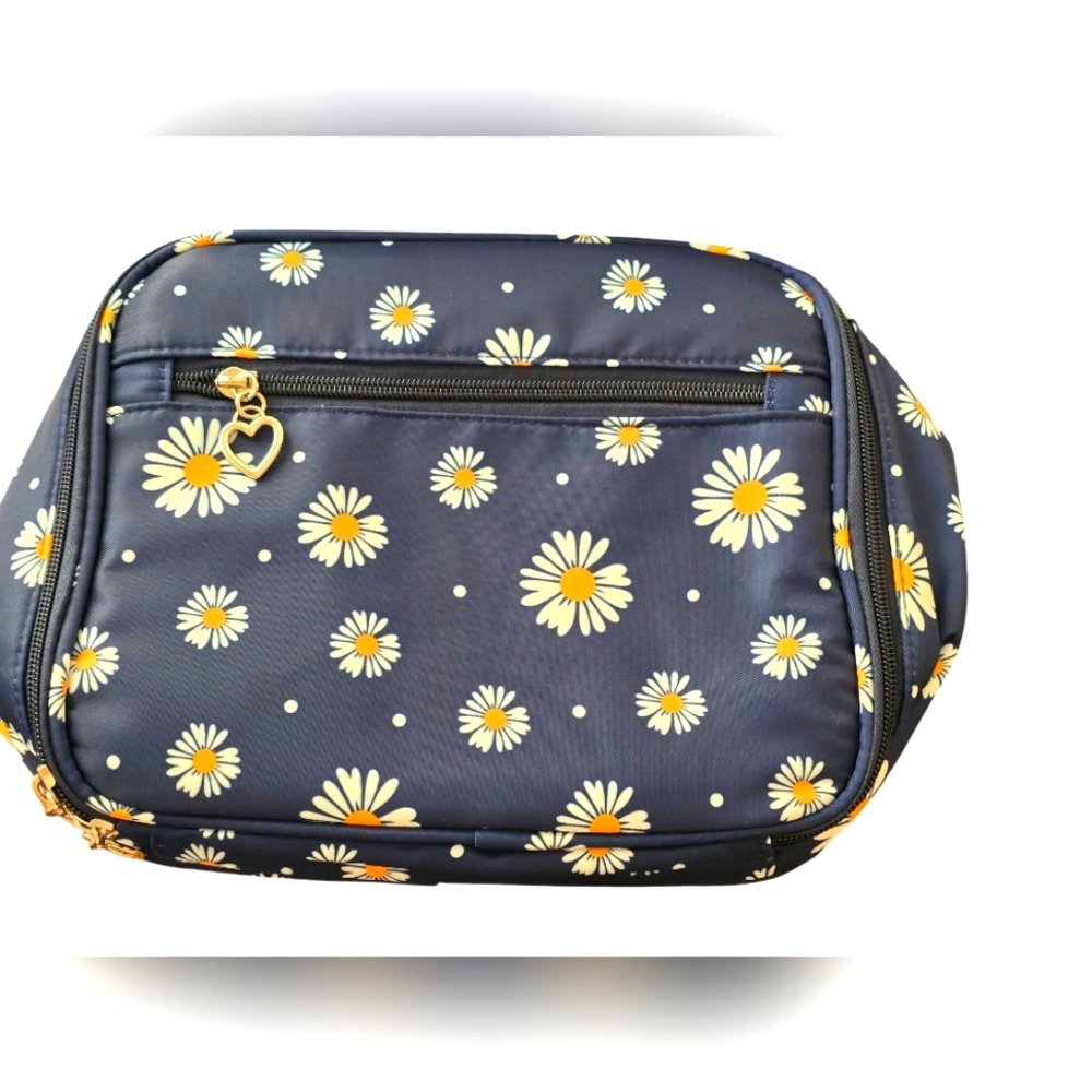 Daisy Printed Backpacks With Lunch Pack Pencil Case 3pcs, Lightweight Water Resi - Picture 7 of 8